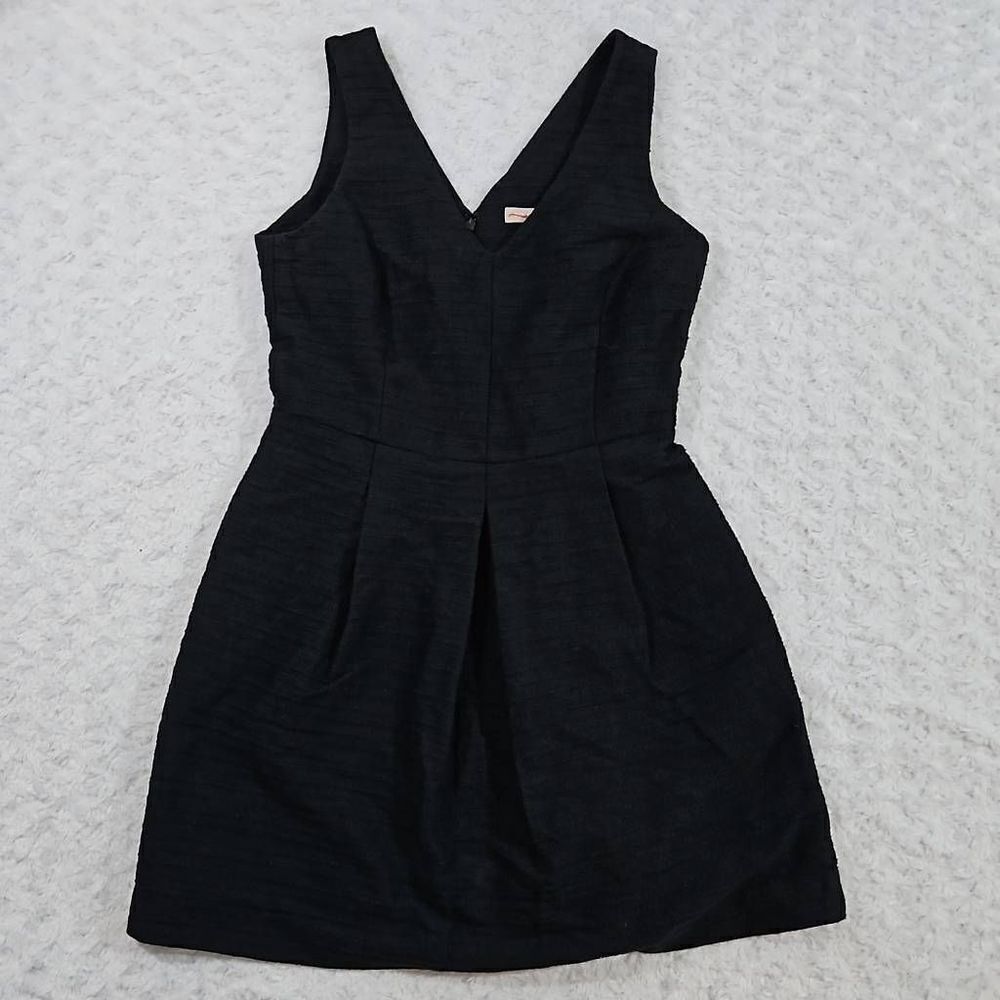 Banana Republic Black Sleeveless V-Neck Midi Dress